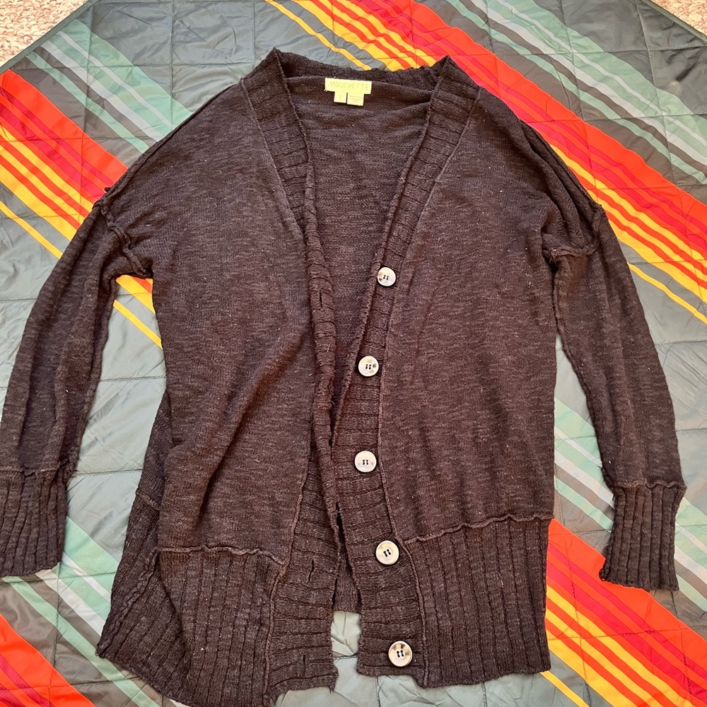 Black cardigan